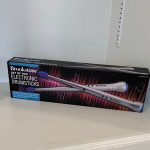 NIB Brookstone Silver and Black Electronic Drumsticks